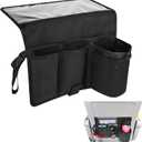 Cosmos Airplane Seatback Organizer Flight Travel Essentials Seat Back Storage Bag Airline Seat Hanging Pockets for Tablet, Magazines, Phone and Water Bottle | Keep Personal Items Clean & Organized