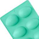 2Pcs 8-Cavity Silicone Easter Egg Molds, Egg Shaped Cake Pop Mold, Baking Supplies for Making Chocolate Jello Candy (Green)
