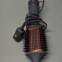 Hairitage Volumizing One Step Blow Dry Brush + Hair Dryer for Curling + Straightening - Ceramic Tourmaline Blowout Brush + Volumizer - Hair Styler for Smooth Shiny, Frizz-Free Styles - Matte Grey