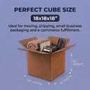 Box USA Shipping Boxes Medium 18"L x 18"W x 18"H 20-Pack - Corrugated Cardboard Box for Moving, Mailing, Packing, Packaging and Storage