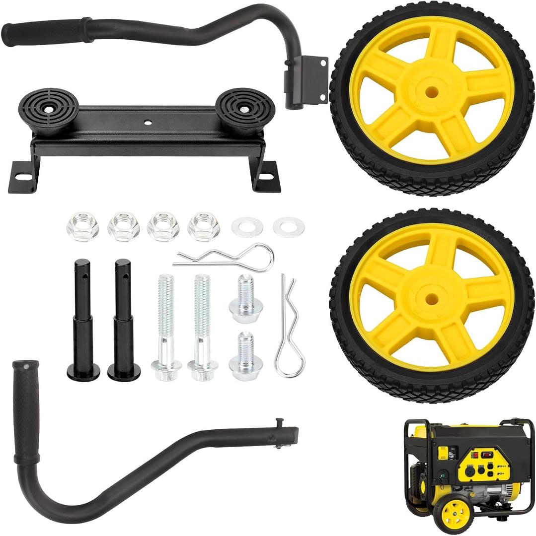 KitchenKipper 40065 Generator Wheel Kit for Champion 2800-4750-Watt Generators with Folding Handle and Never-Flat Tires