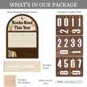 Books Read This Year Counter Valentines Day Gifts For Women Readers, Personalized Book Counter Tracker Bookshelf Decor, Bookish Gifts Accessories For Book Lovers, Bookworm, Bookclub Stocking Stuffers