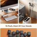 2 x MRGLAS 10-Pack Magnetic Cable Management Cord Organizer,[1s Lock] Cable Holder Clips -Desk Cable Clips [Cable Smooth Adjustable], Adhesive Wire Organizer Keeper for Nightstand Desktop Car Office-Black