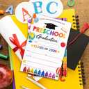 Preschool Graduation Invitations, Class of 2026 Preschool Graduation Party Invites, Colorful Kids Graduation Cards with Envelopes, Pre K Graduation Invitation, 4x6 Inches.(025)