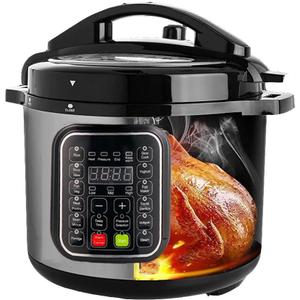 8qt stainless steel Pressure Cooker | 24-hour Presetting electric rice cooker, 14 in 1 slow cooker with temperature control | LED Multifunction Steamer, Food Warmer with nonstick pot