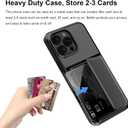 2 x Flip Wallet for iPhone 16 Pro Case Credit Cards Holder, iPhone 16 Pro Case ID Card Slot Cash Pocket Phone Cases Protective Shockproof Anti-Scratch Women Men Cover for iPhone 16 Pro 6.3 inch Black