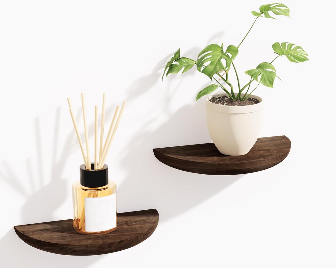 Sueuapp Floating Shelves for Wall,Solid Ash Wood Floating Wall Shelves Set of 2,Rustic Farmhouse Wooden Small Floating Wall Shelf for Living Rooms,Bedrooms,Bathrooms,Kitchen,Offices Decor,Books