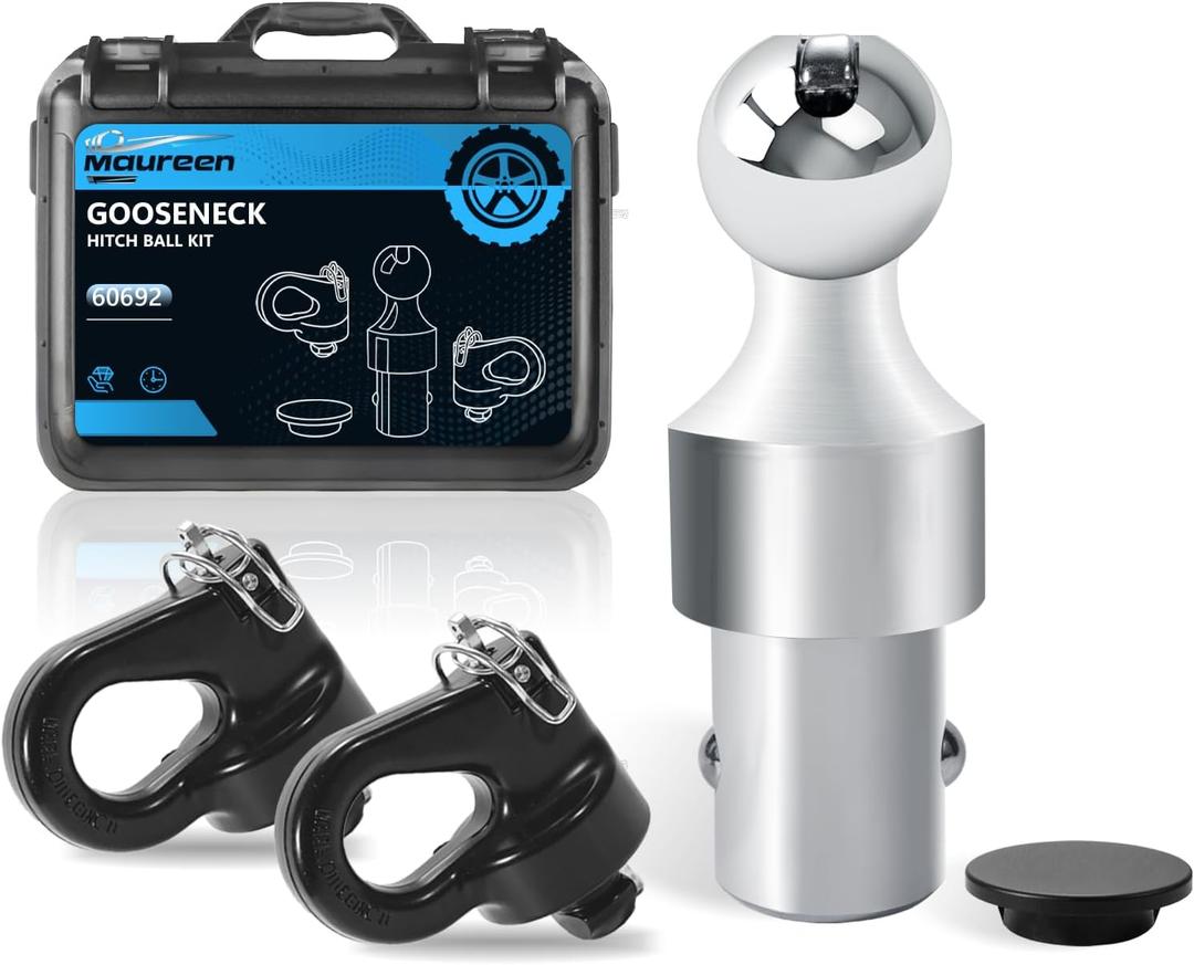 Gooseneck Hitch Ball Replacement Fit for Ford F250 F350 F450 2013-2026，Chevrolet Silverado, GMC Sierra & Nissan Titan XD 2016-2026，2-5/16 Inch Ball Up to 38K lbs GTW/ 9500 lbs VTW