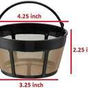 GOLDTONE Brand Reusable 8-12 Cup Basket Coffee Filter fits Cuisinart Coffee Makers and Brewers. Replaces your GTF-B Cuisinart Reusable Basket Coffee Filter - BPA Free (1)