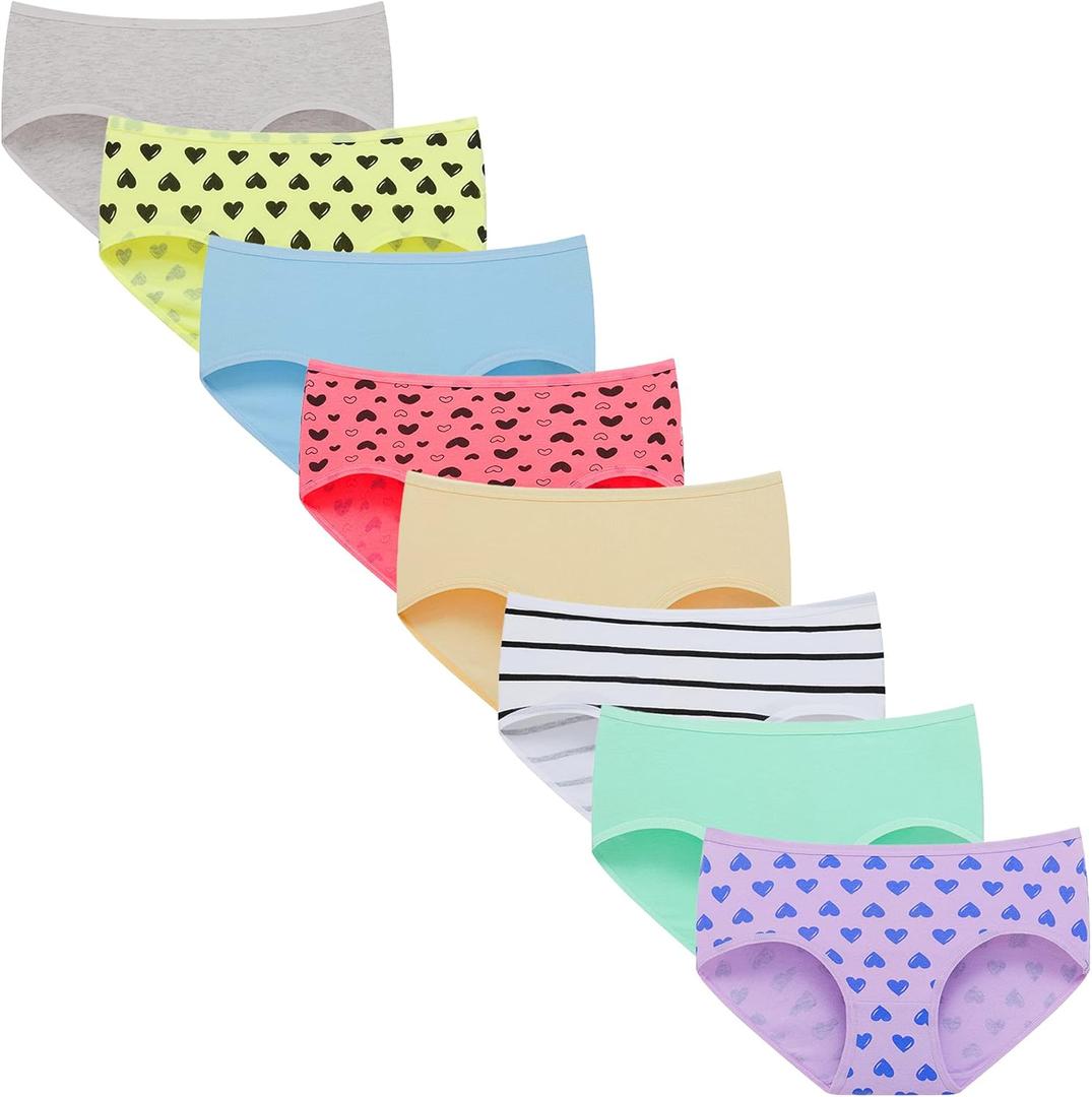 Girls Underwear Comfortable Panties for Teens Girls Briefs (12, Sky Blue)