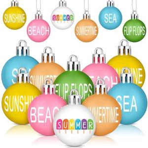 Barydat 24 Pcs Summer Sunflower Balls Ornaments Hanging Summer Ornaments Tree Decorations for Holiday Tropical Party Decorative Supplies (Active)