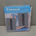 BESKAR Larger Shower Foot Scrubber Mat with Non-Slip Suction Cups- Cleans, Smooths, Exfoliates & Massages your Feet Without Bending, Improve Foot Circulation & Soothes Tired Feet- Black