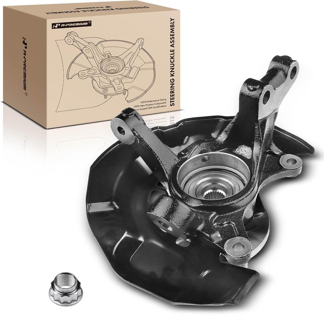 A-Premium Front Left Steering Knuckle & Wheel Bearing Hub Assembly Compatible with Toyota Highlander 2004 2005 2006 2007, Driver Side