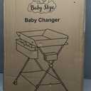 Diaper Changing Table Portable with Wheels Foldable Diaper Station Organizer & Storage Rack Newborn and Baby (Light Grey)
