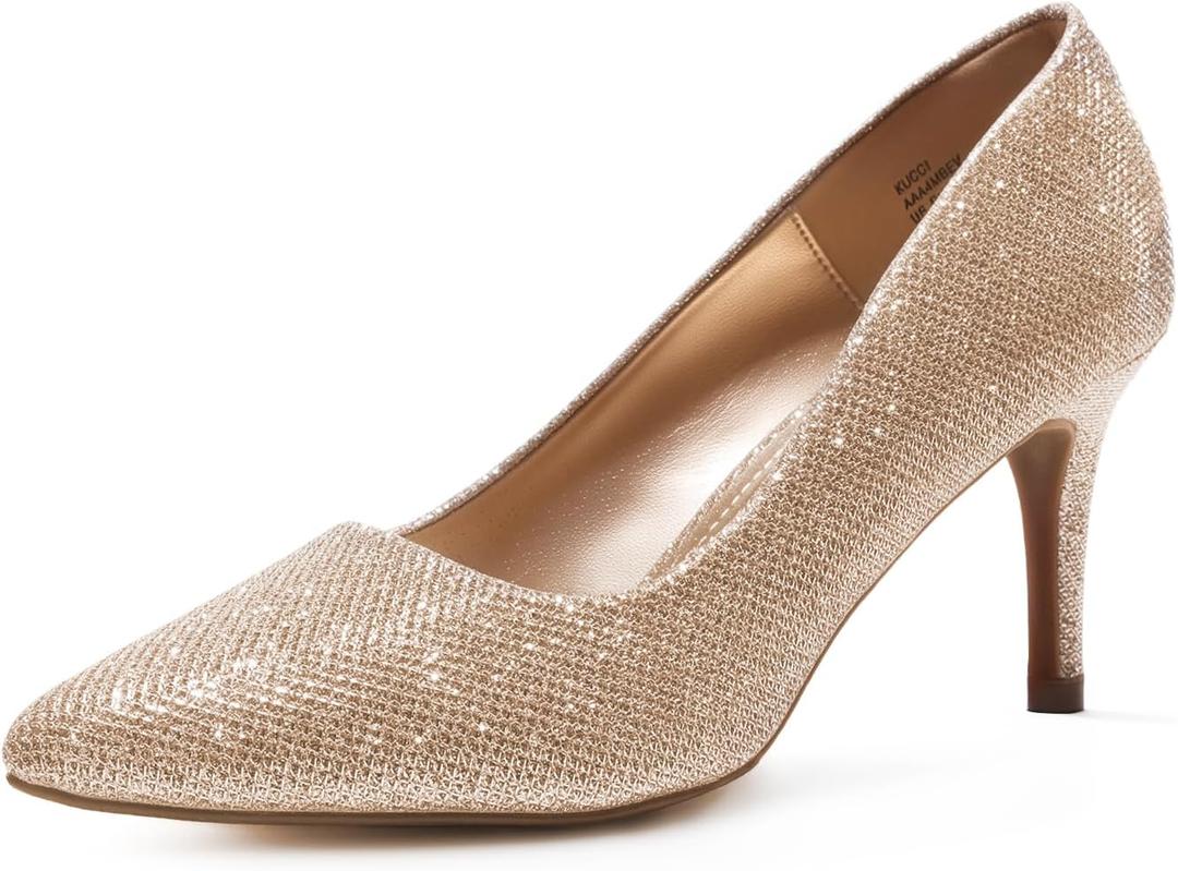 DREAM PAIRS Women's High Stiletto Heels Closed Pointed Toe Dress Pumps Shoes for Wedding Work Office Business, 3 Inches, 9.5 inches 