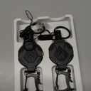 Retractable Keychain of 2 Pack-Heavy Duty Retractable Carabiner-Tactical ID Holder Badge Reel Keychain with 32in Steel Cord-Bearing 9.0 oz