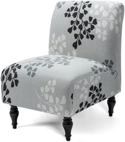Liykimt Armless Accent Chair Cover Slipcover,Slipper Chair Stretch Spandex Removable for Armless Chair Furniture Protector Covers for Living Dining Room Hotel (Gray, 1)