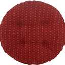 Klear Vu Raindrops The Gripper Non-Slip Tufted Barstool Cushion, Round Barstool Cover for Dining Rooms, Cafes, Bars and Restaurants, 14", 4 Pack, Red