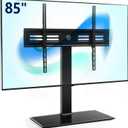 FITUEYES Universal TV Stand for 50-85 inch TVs with 80° Swivel, Black
44 Inch Tall Table Top TV Stand with Height Adjustable, Holds up to 143lbs, Max VESA 800x600mm, for Bedroom Living Room