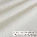 Extra Wide 100 Inch Wide Ivory White Pinch Pleated Linen Curtains 84 Inches Long for Patio Sliding Glass Door 100 Inch Width Pleated Drapes with Hooks Rings 100x84 Curtain for Living Room 1 Panel
