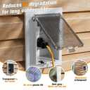 2Pcs Recessed Outlet Box, DBVS1C-1 Low Profile Electrical Boxes, Wall Plate Kit for New Vinyl Siding, Duplex & Decorator Style Covers,1-Gang, Vertical, Clear