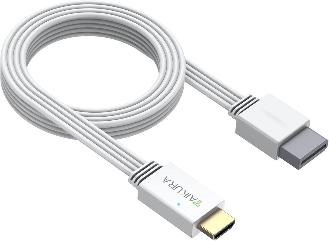 Wii to HDMI Adapter and Converter in White for Wii with Built-in Cable Plug and Play Supports All Wii Display Modes Digital HDMI Output with Zero Loss for Full HD 1080P TV, Monitor, Projector
