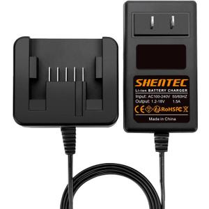 Shentec 18V/1.5A Lithium Charger Compatible with Milwaukee M18 2198323 48-11-1840 48-11-1828 M18XC B41B 48-11-1815N B41A Slide-in Style Battery (Not for Ni-MH/Ni-Cd Battery)