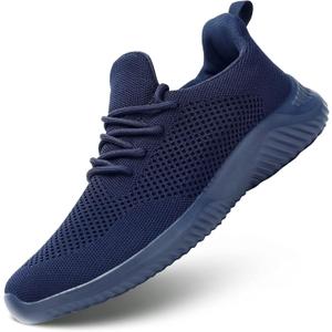Men's Slip on Walking Shoes Ultra Light Breathable Non Slip Running Shoes Casual Fashion Sneakers Mesh Workout Sports (8.5, Full Blue)