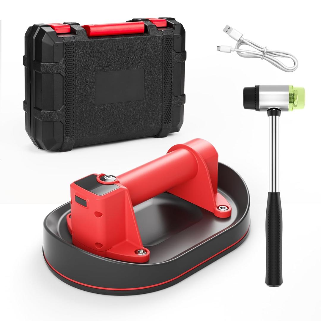 Electric Suction Cup Floor Gap Repair, Flooring Tools for Gap Fixing and Repair, for Laminate Vinyl Hardwood Plank, Professional Installation Kit with Automatic Suction Grabber to Fix Gaps Easily