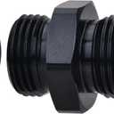 EVIL ENERGY 6AN Flare to 6AN ORB Male Fuel Rail Adapter Fitting Black 2PCS