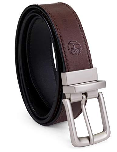 Timberland Men's Classic Leather Reversible Belt, Brown/Black, 50