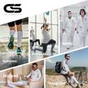 CS CELERSPORT 3 Pairs Compression Socks for Men and Women 20-30 mmHg Running Support Socks (Black, L)