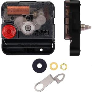 Central Clock Mechanism Quiet Quartz Clock Mechanism Wall Clock 12888 Sun Clock Central Movement Clock Movement, Black, Shaft Length 12.4mm