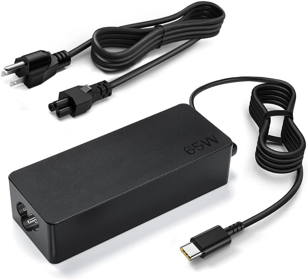 65W USB-C Charger for Lenovo ideapad Yoga C930-13IKB Yoga C930-13IKB Glass Laptop Power Supply Adapter Cord