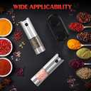 Electric Salt and Pepper Grinder- Automatic Battery Pepper Mill Shakers Kitchen Essentials for New Home Adjustable Coarseness Upgraded Larger Capacity with Led for Housewarming Gifts