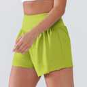 Women's High Waisted Running Shorts with Spandex, Athletic Shorts for Women Light and Airy with Wind-Resistant Fabric (Green, M)