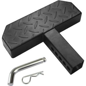 KAYCENTOP Universal Hitch Step 2 Inch Receiver, Anti Slip Tow Bumper Step Guard, Black Tow HitchSteps for Pickup Truck Car SUV with Pin, Weight Capacity 600 LBS