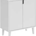 Panana White Coffee Bar Cabinet, Farmhouse Kitchen Sideboard Buffet Storage Cabinet White Accent Sideboard Buffet Cabinet for Kitchen, Dining Room, Living Room, Hallway