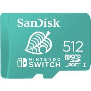SanDisk 512GB microSDXC-Card, Licensed for Nintendo -Switch - SDSQXAO-512G-GNCZN