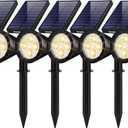 InnoGear Solar Lights Outdoor Waterproof Solar Garden Light for Outside Yard Landscape Lighting Pathway Spot Lights Spotlight Wall Light Auto On/Off, Pack of 6 (Warm White)