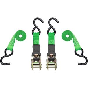 SmartStraps Ratchet Straps - 6ft GRN Padded Ratchet 2pk 1,500lb , green -SMAR138