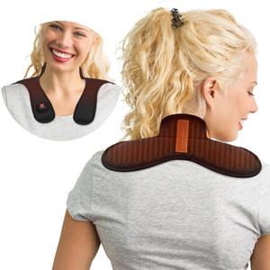 Heated Neck Wrap, Cordless Electric Heating Pad for Neck & Shoulder Pain Relief, Portable Heating Pad Mini for Relief of Sore Muscles (Black)