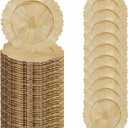 LIYH 100 Pcs Gold Charger Plates Bulk 13 Inch