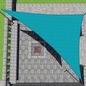 Patio Paradise 8' x 8' x 11.3' Turquoise Sun Shade Sail Right Triangle Shade Cloth Pergolas Canopy Cover, Heavy Duty Sunlight Block Fabric for Outdoor Backyard Deck