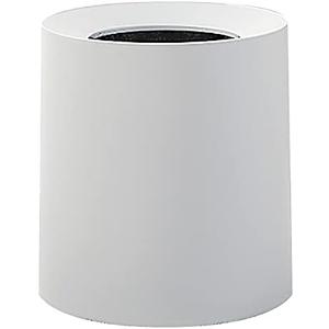 Modern Round Waste Basket - 3.2Gal/12L Open Top Trash Bin - White Garbage Can with Removable Plastic Bin - Keeps Liner Bag Hidden - Bathroom Garbage Can or Trash Can for Kitchen - Minimalist Office
