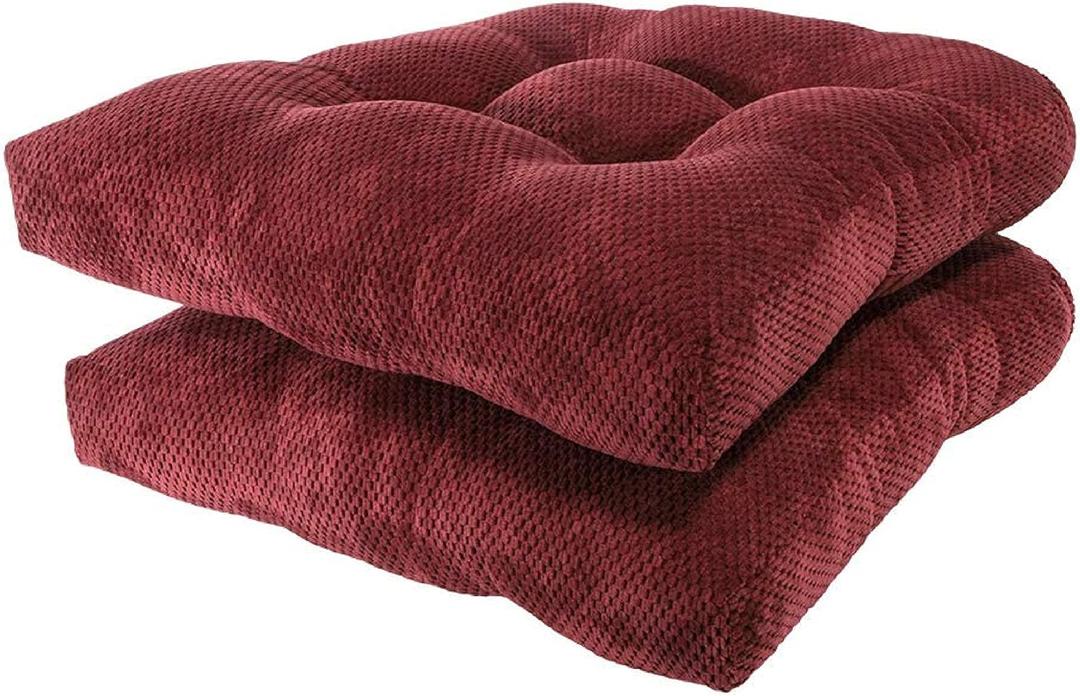Arlee Memory Foam Non-Skid Chair pad, 2 Count, Burgundy