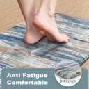 KIMODE Christmas Anti Fatigue Kitchen Mats for Floor 2 Piece, Blue Grey Farmhouse Kitchen Rugs 17"x47"+17"x29", Non Slip Waterproof Kitchen Floor Mats, Standing Mats for Laundry Office Sink Desk