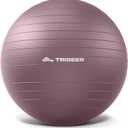 Trideer Exercise Ball Yoga Ball, Office Seating & Balance Ball Chair, Stability Ball for Pilates, Physical Therapy, Core Training & Balance Improvement & Stretching (L(23-26ines/58-65cm), Rosy Morning Glow)