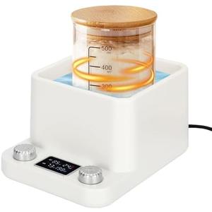 Sourdough Starter Warmer-Constant Temperature Water Bath Sourdough Warmer-1°F Precise Thermostat (70-104°F)-198H Memory Timer Smart Yeast Feeding Heater-Fits Jars Up to 40oz