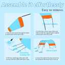 Beach Canopy Sun Shade, Beach Shade Canopy Wind Sail Camping Sun Shelter Outdoor Beach Tent Sun Shelter Easy Set Up Beach Canopy for Camping, Backyard, Fishing and Picnics (Patent Pending), Large